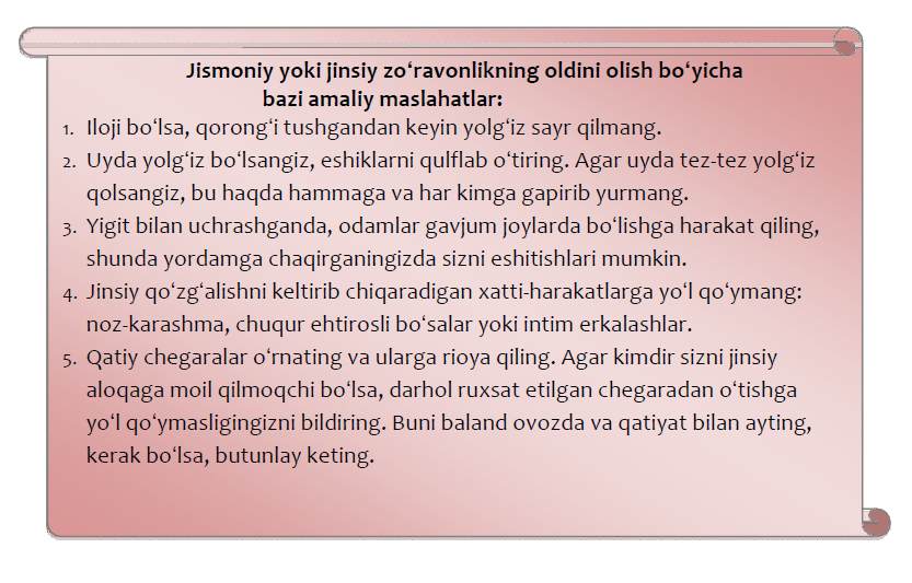 Книга для девушек на Узбекском языке