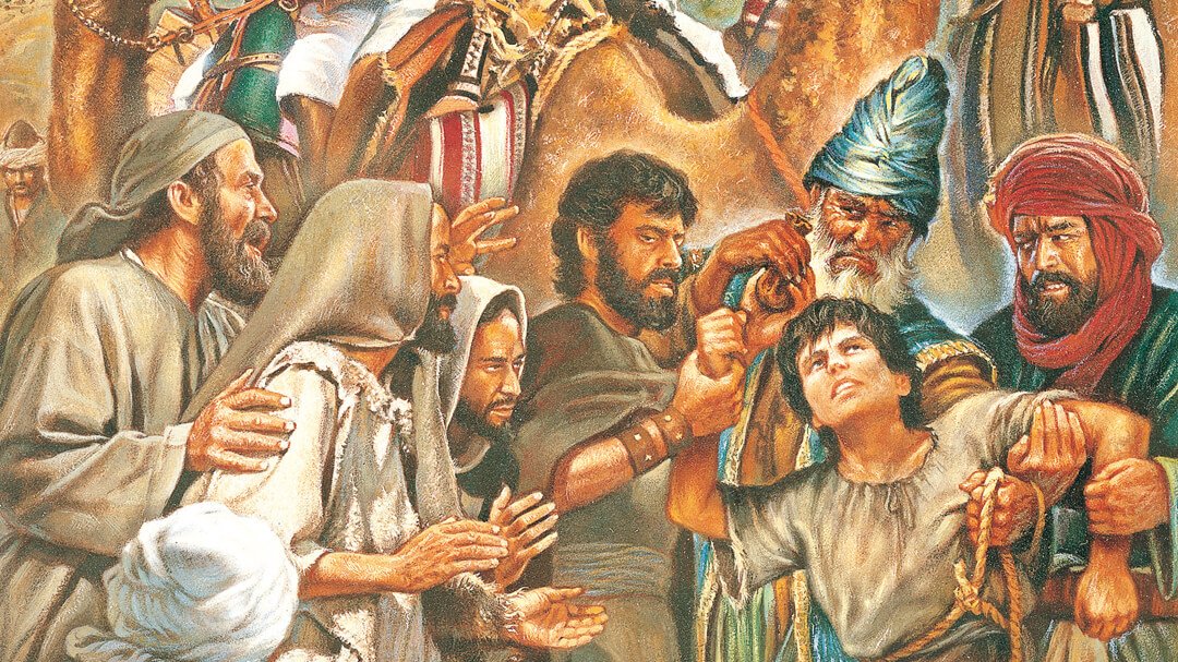Юсуптиң қуллықта болыўы Мухаддес Китап, Жаратылыс китабы 37:13-36-аятлар