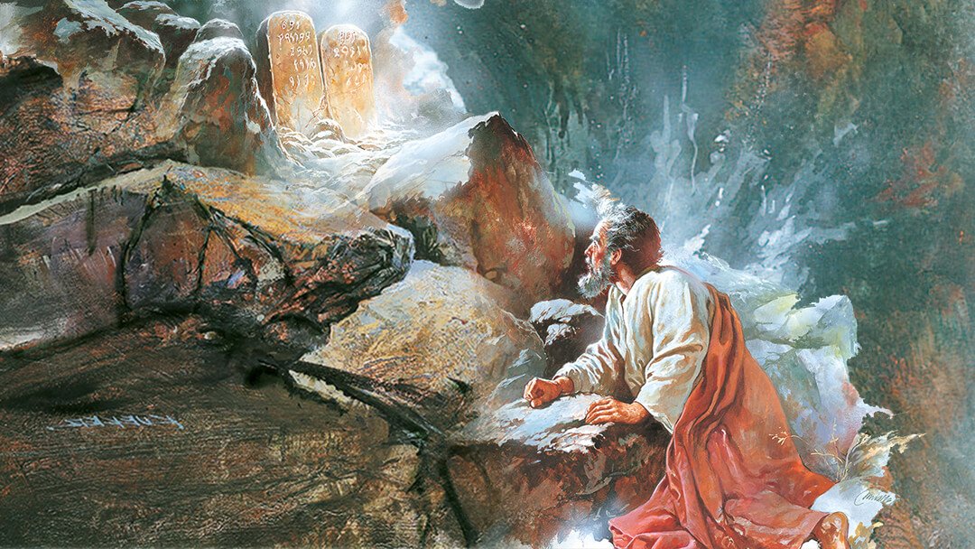 Синай таўы Мухаддес Китап, Шығыў китабы 19; 20; 24; 31:18 аят.